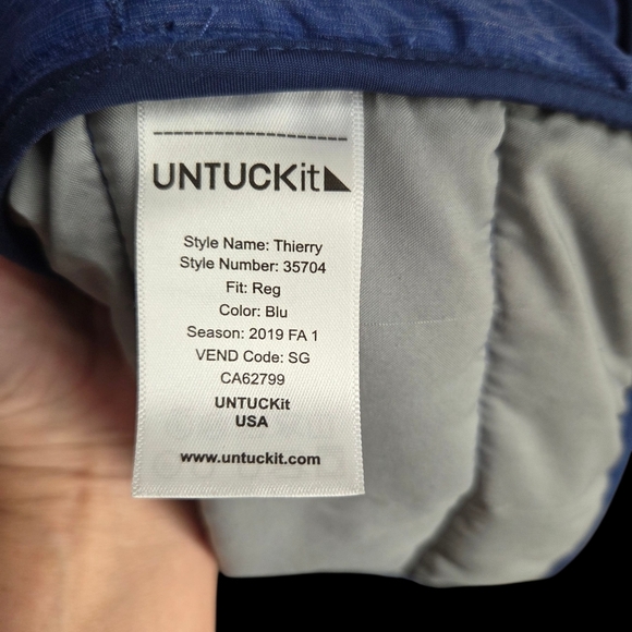 UNTUCKit Men's Sky Blue Puffer Vest Size XXL - Picture 5 of 9